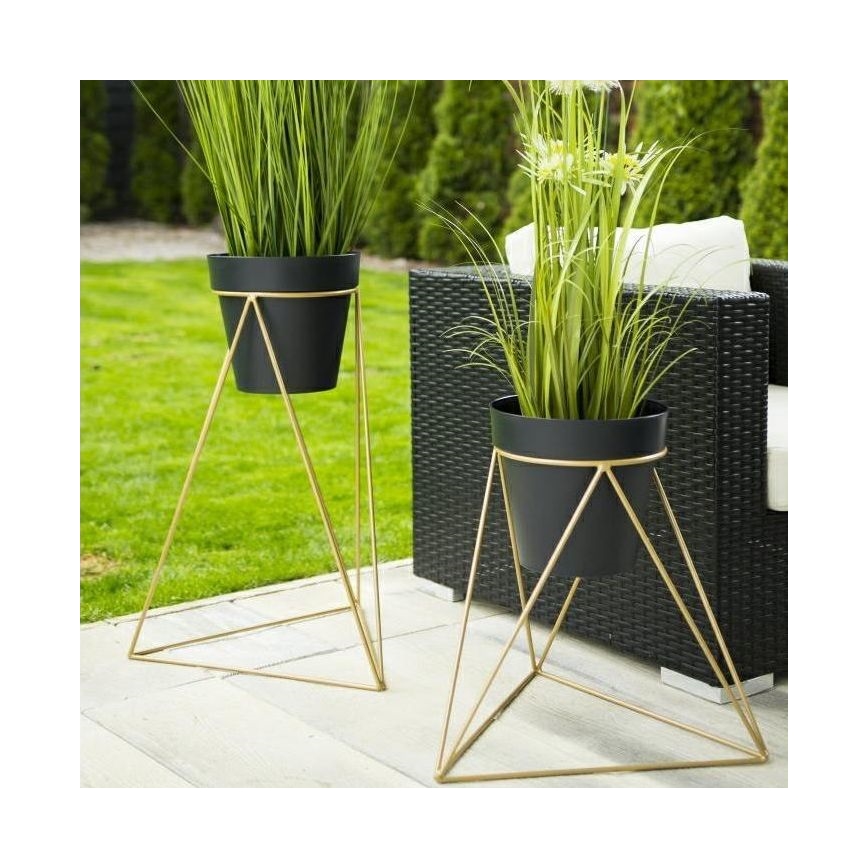 Flowerpot stand TRIANGL 40x45 cm gold