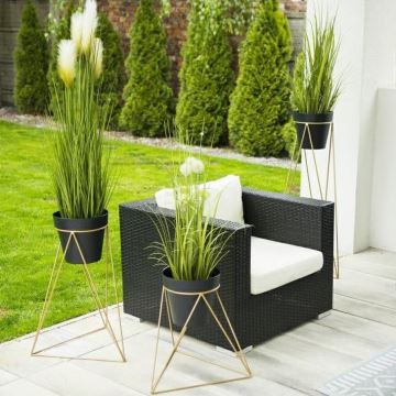 Flowerpot stand TRIANGL 40x45 cm gold