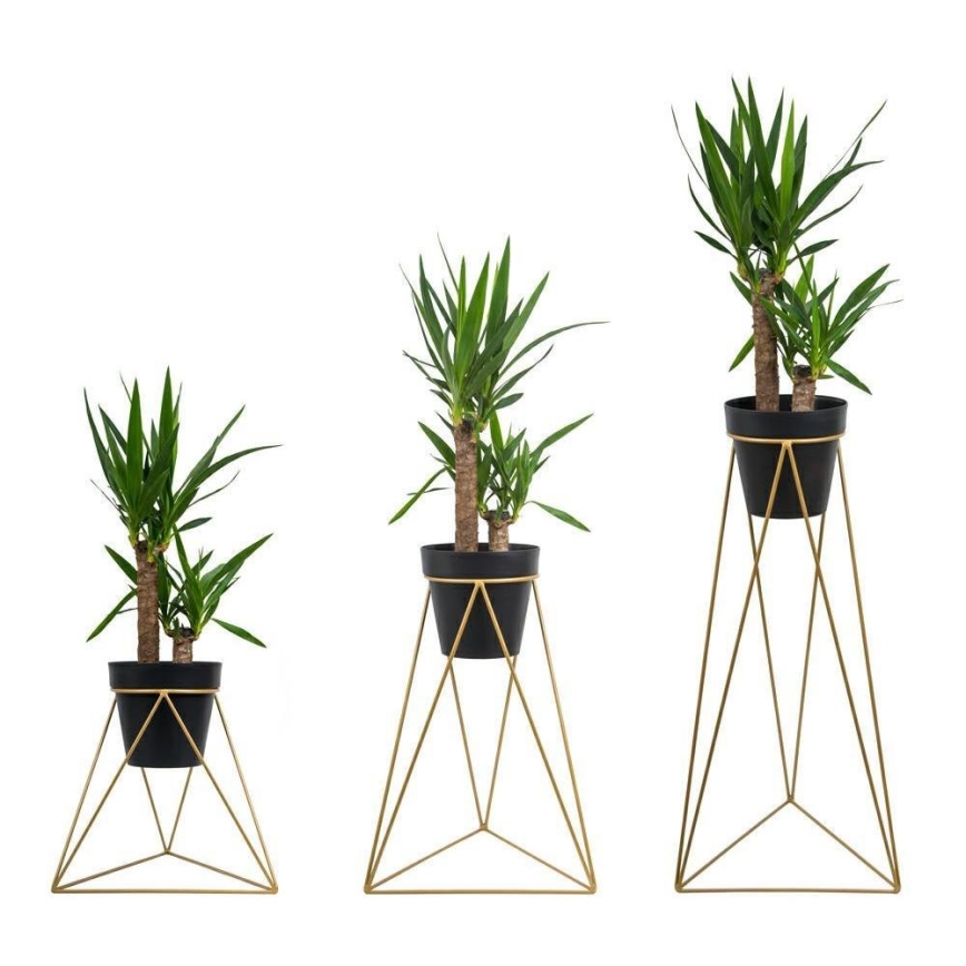 Flowerpot stand TRIANGL 40x45 cm gold