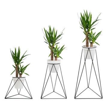 Flowerpot stand TRIANGL 60x45 cm black