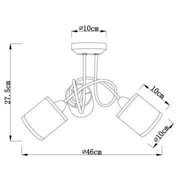 Globo – Surface-mounted chandelier 3×E14/25W/230V