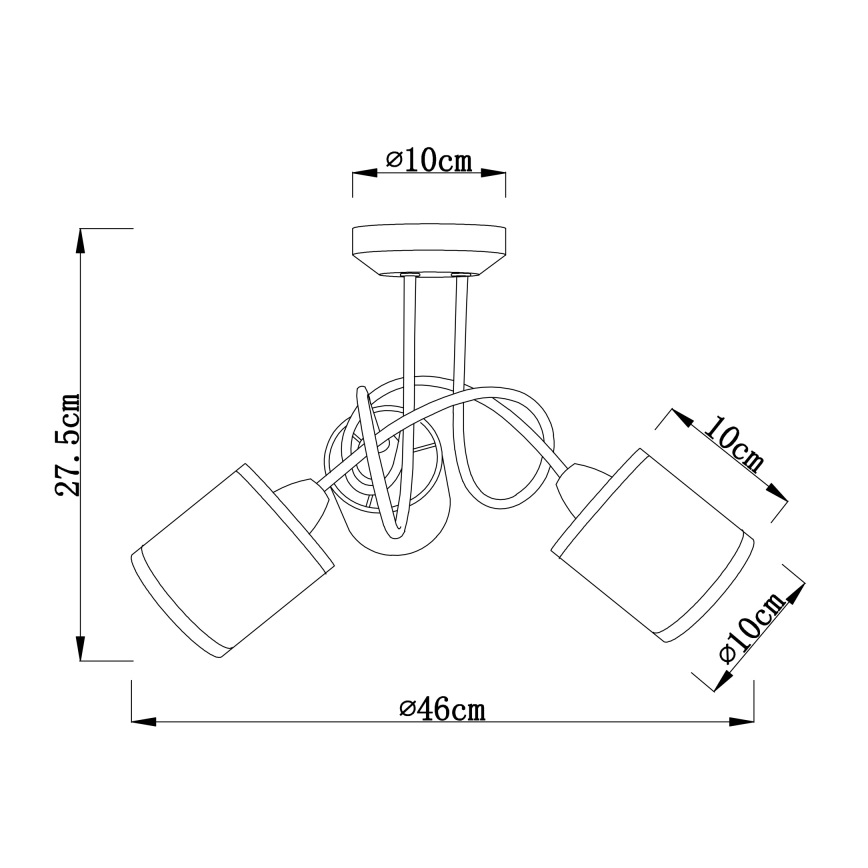 Globo – Surface-mounted chandelier 3×E14/25W/230V