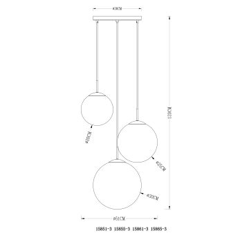 Globo - Chandelier on a string 3xE27/40W/230V d. 51 cm