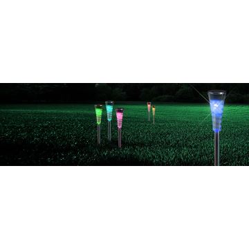 Globo 33079-5 - SET 5x Solar lamp RGB-LED/0,06W/3,2V