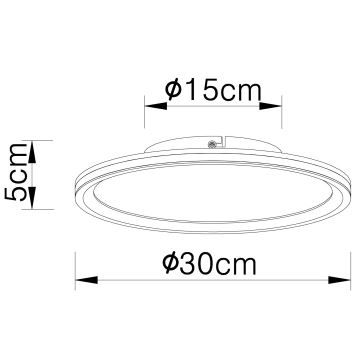 Globo - LED Ceiling light LED/30W/230V d. 30 cm