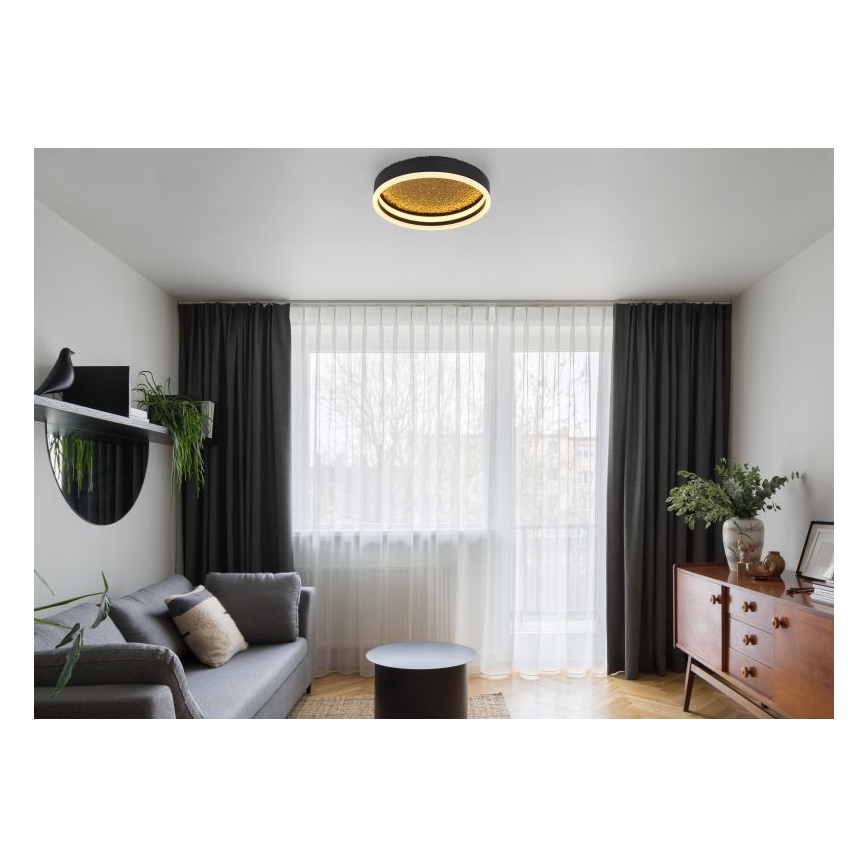 Globo - LED Ceiling light LED/24W/230V d. 30 cm black