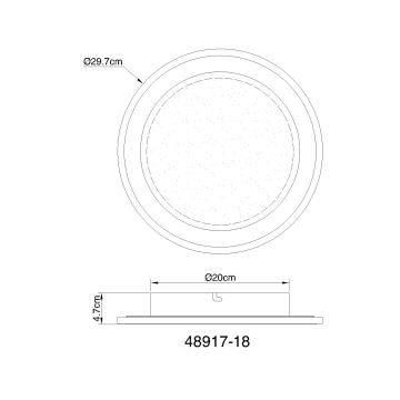 Globo - LED Ceiling light LED/18W/230V d. 29,7 cm