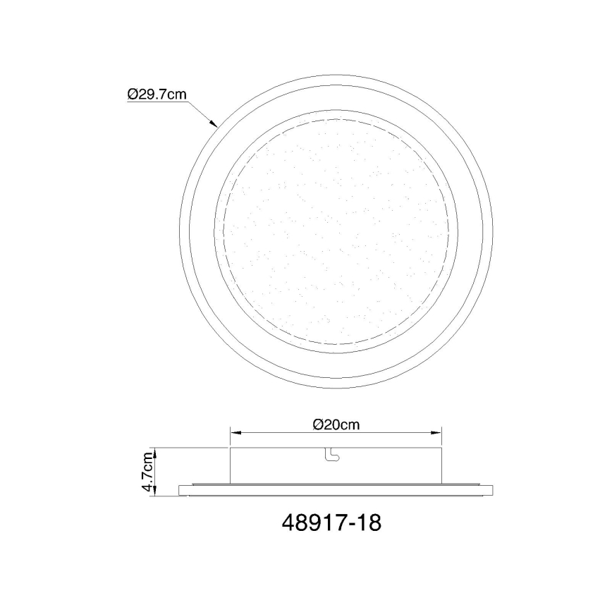 Globo - LED Ceiling light LED/18W/230V d. 29,7 cm