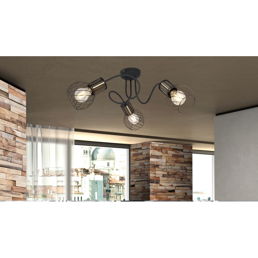 Globo - Surface-mounted chandelier 3xE27/40W/230V