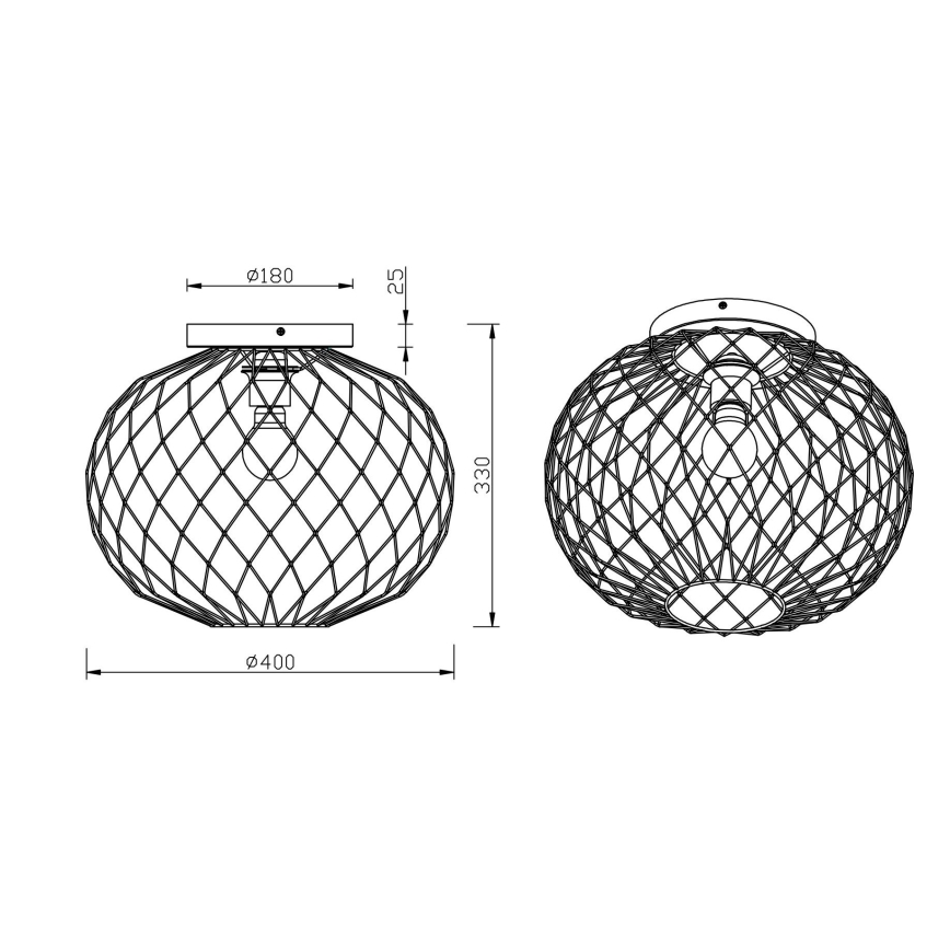 Globo - Surface-mounted chandelier 1xE27/60W/230V