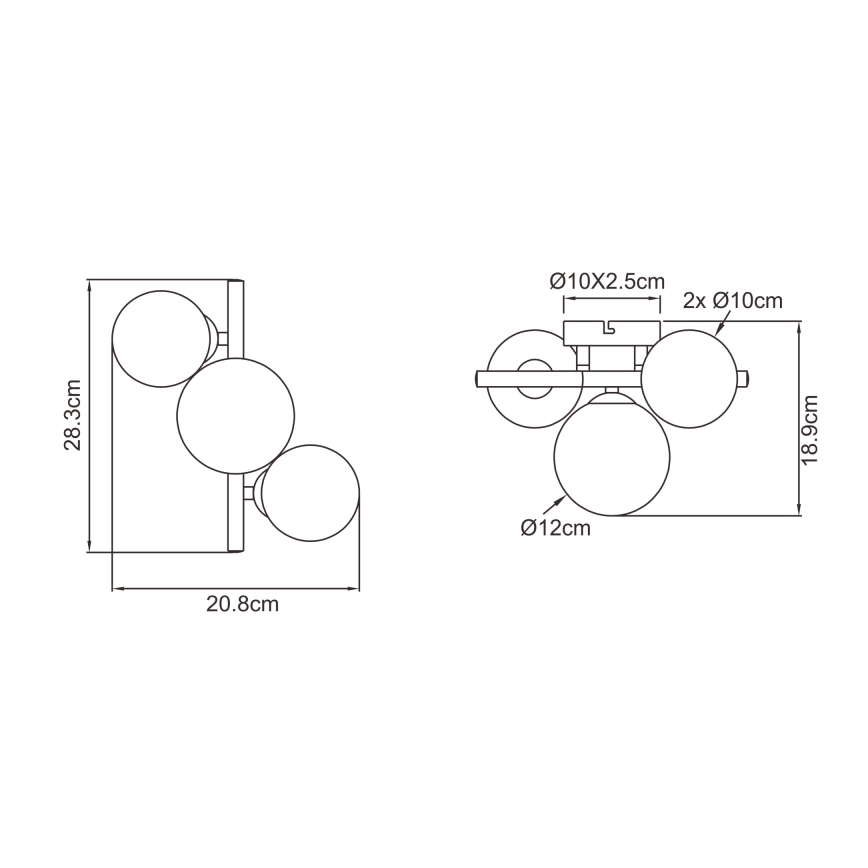 Globo - LED Surface-mounted chandelier 3xG9/3W/230V