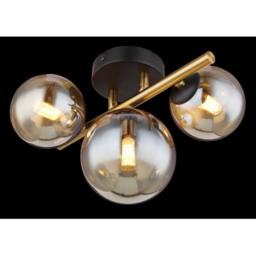 Globo - LED Surface-mounted chandelier 3xG9/3W/230V brass