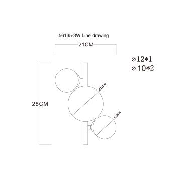 Globo - LED Surface-mounted chandelier 3xG9/3W/230V chrome