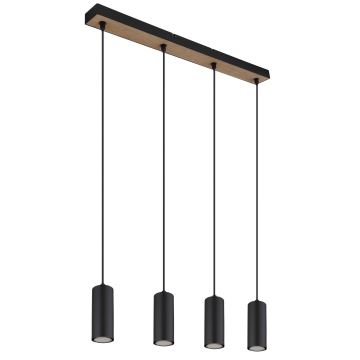 Globo - Chandelier on a string 4xGU10/35W/230V black/brown