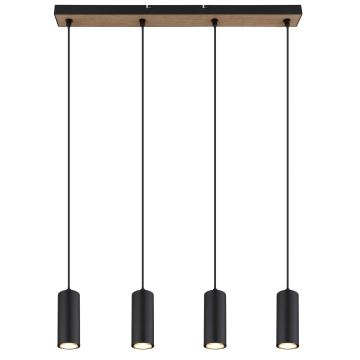 Globo - Chandelier on a string 4xGU10/35W/230V black/brown