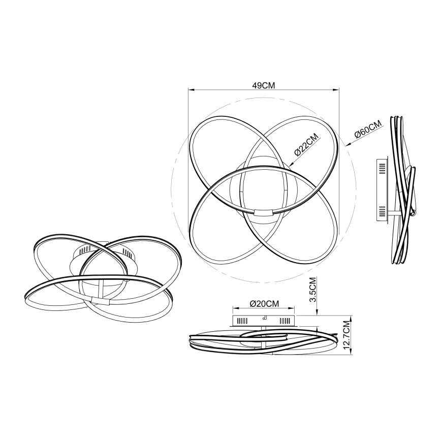 Globo - LED Attached light LED/30W/230V