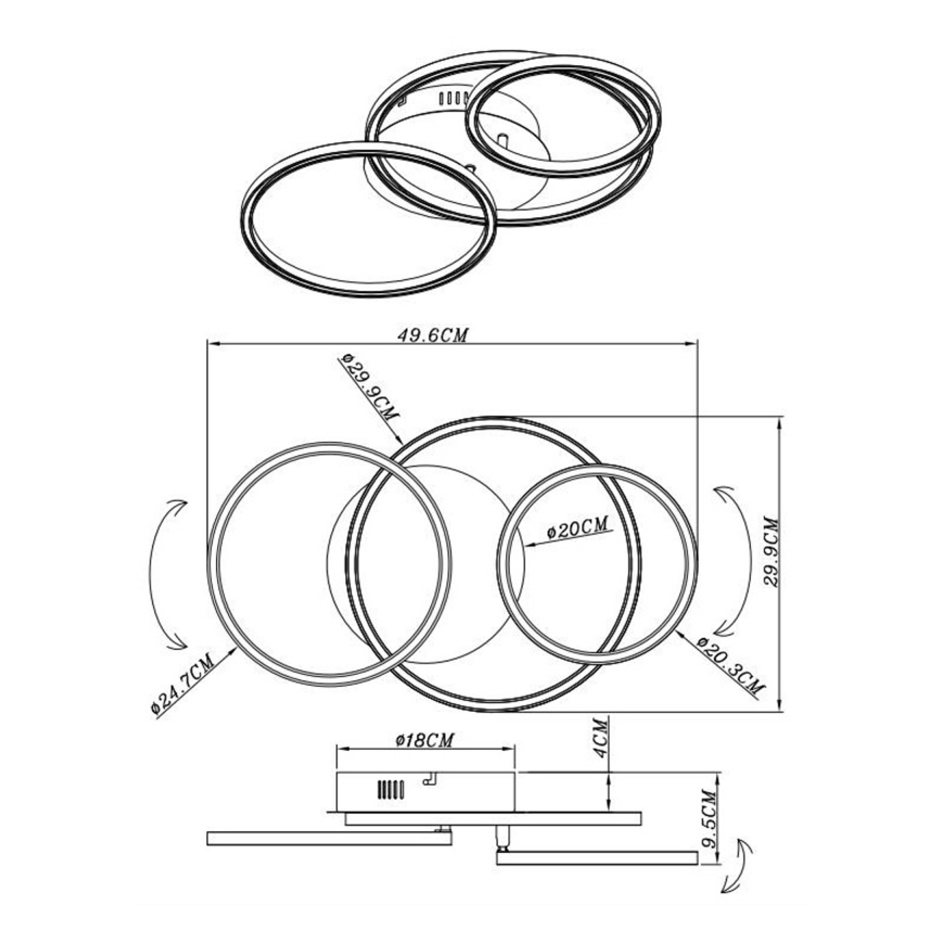 Globo - LED Ceiling light LED/30W/230V