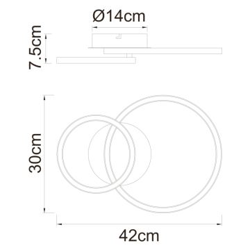 Globo - LED Surface-mounted chandelier LED/18W/230V