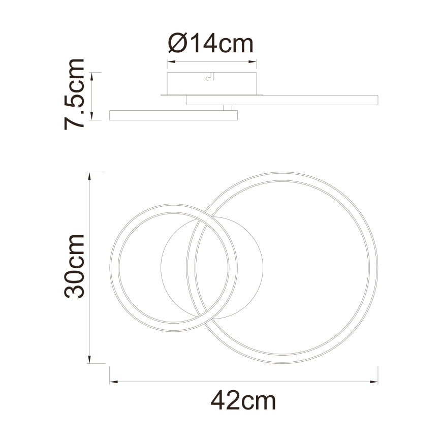 Globo - LED Surface-mounted chandelier LED/18W/230V