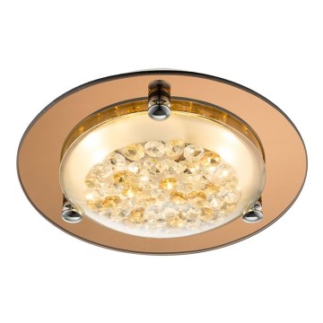 Globo - LED Crystal ceiling light LED/8W/230V d. 22 cm copper