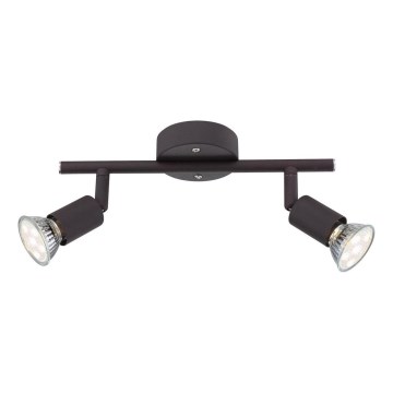 Globo - LED Spotlight 2xGU10/3W/230V black