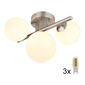 Globo - LED Surface-mounted chandelier 3xG9/3W/230V chrome