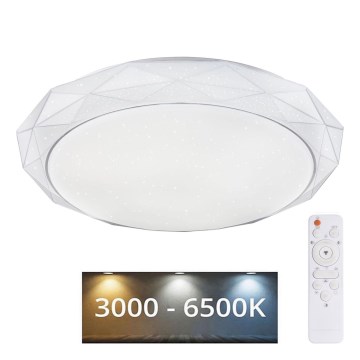 Globo - RGBW Dimmable ceiling light LED/48W/230V+LED/10W/230V 3000-6500K + remote control