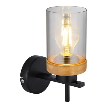 Globo - Wall lamp 1xE27/40W/230V metal/wood