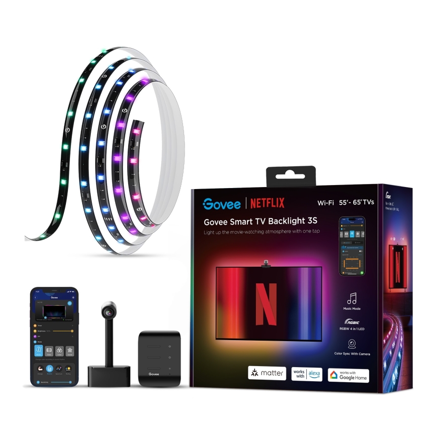 Govee - Backlight 3S Netflix TV 55-65" SMART LED backlight RGBICW Wi-Fi + remote control