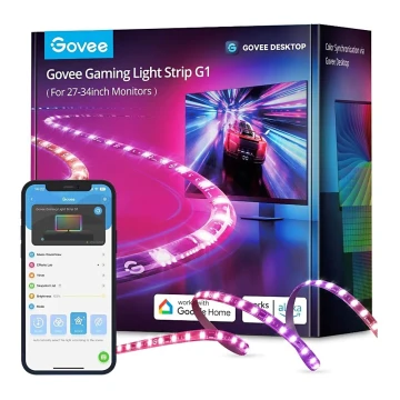 Govee - Dreamview G1 Smart LED RGBIC monitor lighting 27-34" Wi-Fi