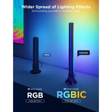 Govee - SET 2x Backlight TV 55-65" SMART LED backlight RGBICW Wi-Fi