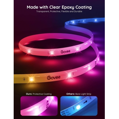 Govee RGBIC Wi-Fi + Bluetooth LED Strip Lights With Protective