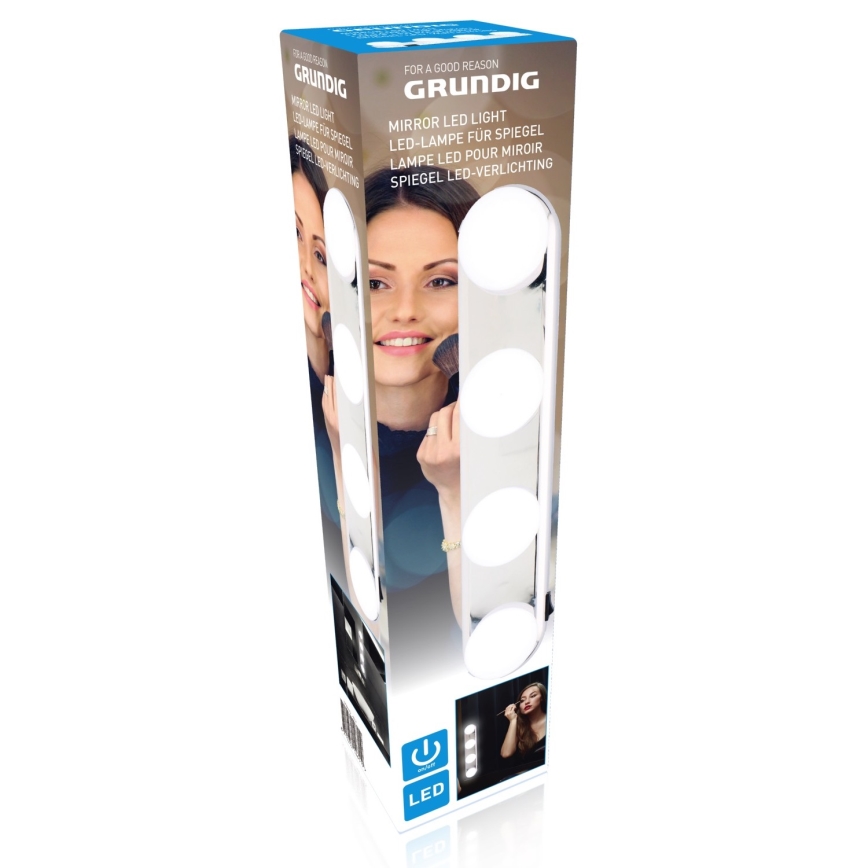 Grundig - LED Mirror lighting 4xLED/4xAA