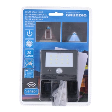 Grundig - LED Solar light with a sensor 1xLED/0,25W/1xAA