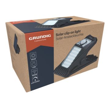 Grundig - LED Solar light with a sensor CLIP-ON LED/9W/3,7V IP44