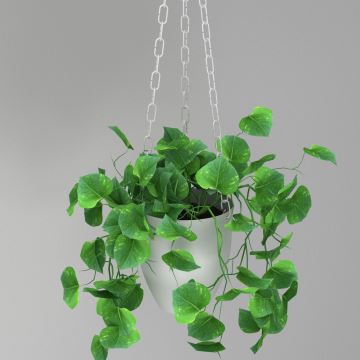 Hanging flowerpot 155x17 cm white