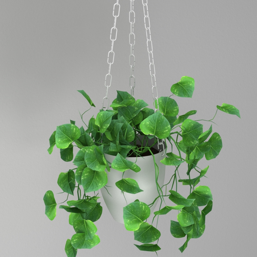 Hanging flowerpot 155x17 cm white