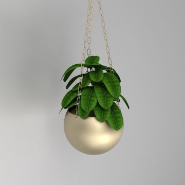 Hanging flowerpot 155x20 cm gold