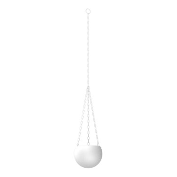 Hanging flowerpot 155x20 cm white