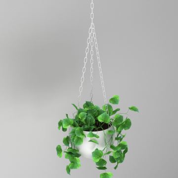 Hanging flowerpot 155x20 cm white