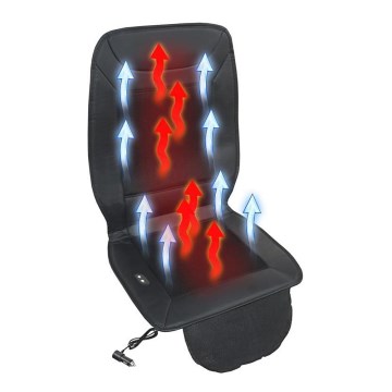 Heated seat cover with ventilation 18W/12V black