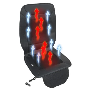 Heated seat cover with ventilation 18W/12V black