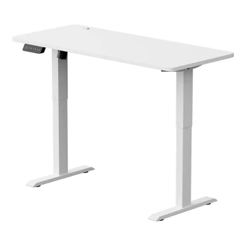 Height-adjustable desk LEVANO 140x60 cm white