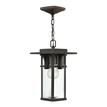 Hinkley - Outdoor chandelier on a chain MANHATTAN 1xE27/100W/230V IP23 black