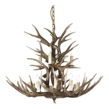 Ideal Lux – Chandelier on a chain CHALET 12×E14/40W/230V antlers