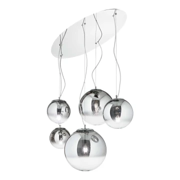 Ideal Lux - Chandelier on a string MAPA FADE 5xE27/60W/230V chrome
