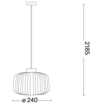 Ideal Lux - Chandelier on a string MINT 1xE27/60W/230V d. 24 cm green