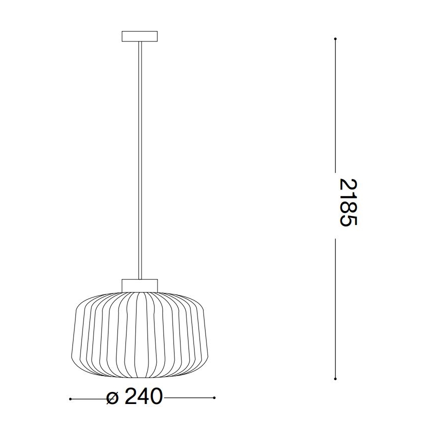 Ideal Lux - Chandelier on a string MINT 1xE27/60W/230V d. 24 cm green