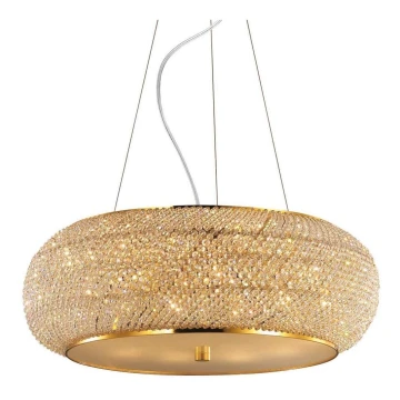 Ideal Lux - Crystal chandelier on a string PASHA 14xE14/40W/230V d. 65 gold