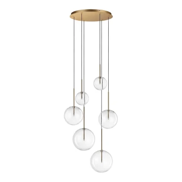 Ideal Lux - LED Chandelier on a string EQUINOXE 6xG4/2W/230V gold